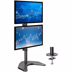Techly Supporto da Scrivania per 2 Monitor 13-27" con base - Vista aggiuntiva 5