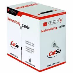 Techly Matassa F/UTP Cavo Cat.5E CCA 305m Flessibile Grigio