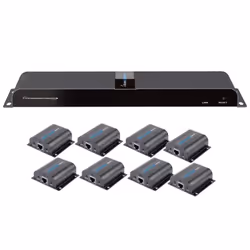 Techly Extender Splitter HDMI 1x8 con IR su Cavo Cat. 6 fino a 40m IDATA EX-HL81TY, 1920 x 1080 Pixel, Trasmettitore e ricevi ...