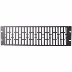 Techly Pannello di Chiusura Ventilato 3U Nero per Rack Audio Video, Pannello nascosto, Nero, 3U, 482 mm, 7 mm, 132 mm