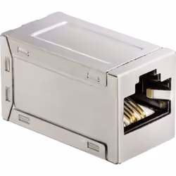 Techly Accoppiatore Cat.6A 10GE RJ45 STP, RJ-45, RJ-45, Alluminio