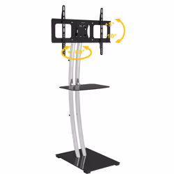 Techly Support Floor Rectangular Base and Shelf for LCD/LED 32-70"