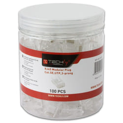 Techly Confezione 100 Plug RJ45 UTP per Cavo Rigido Cat.5E IWP-JAR-C5RTY