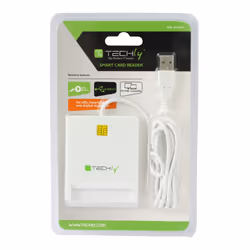 Techly Lettore/Scrittore di Smart Card Usb 2.0 Compatto Bianco I-CARD CAM-USB2TY - Vista aggiuntiva 2