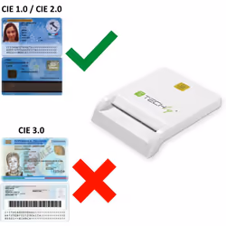 Techly Lettore/Scrittore di Smart Card Usb 2.0 Compatto Bianco I-CARD CAM-USB2TY - Vista aggiuntiva 3