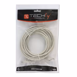 Techly Cavo di Rete Patch in Rame Cat.6 Grigio UTP 3m