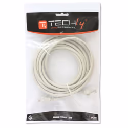 Techly Cavo di Rete Patch in Rame Cat.6 Bianco UTP 3m