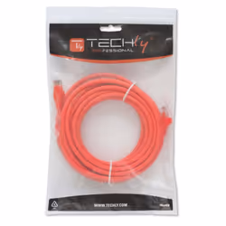 Techly Cavo di Rete Patch in Rame Cat.6 Rosso UTP 3m