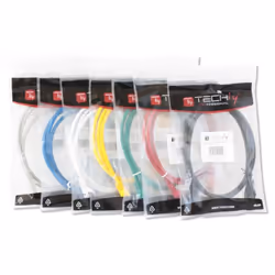 Techly Cavo di Rete Patch in Rame Cat.6 Rosso UTP 5m