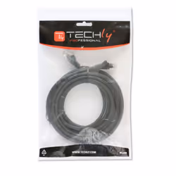 Techly Cavo di Rete Patch in Rame Cat.6 Nero UTP 10m