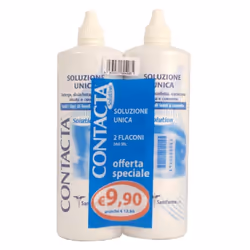 Contacta® Soluzione Unica Duo Pack 2x360 ml per pulizia e conservazione