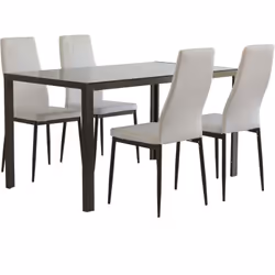 SET BENNY/JOLLY TAV CENERE+4SECOBIANCHE/GAMBE CENERE Il design moderno del Set Benny conferirà alla vostra sala da pranzo un' ...