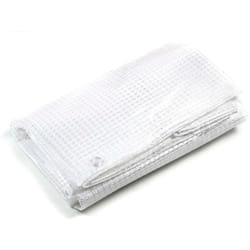 STI - Telo bianco trasparente occhiellato retinato antivento antistrappo anti uv misura 3x3 mt