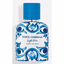 Dolce&Gabbana Light Blue Capri In Love Pour Homme Eau de Parfum 50 ml, Uomo, 50 ml, Profumo liquido, Pepe nero, Fico, Patchou ...