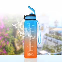 The Steel Bottle MWB1L#5SK borraccia Uso quotidiano 1000 ml Tritan Blu, Arancione - Vista aggiuntiva 3