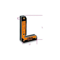 Beta - squadra magnetica a 90° - potenza max 18Kg - Smussi angolo da 30° e 60° - 1860EI