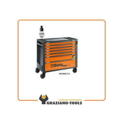 Cassettiera Mobile Con 7 Cassetti, Con Sistema Antiribaltamento, Modello Lungo Beta RSCAX/7 RSC24AXL/7-O orange
