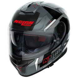 Nolan N80-8 Wanted N-Com Casco, nero-grigio-rosso, dimensione XL per uomo