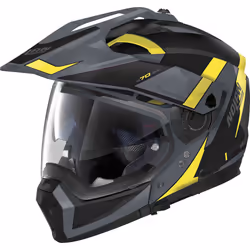 Nolan N70-2 X 06 Skyfall N-Com Casco, nero-grigio-giallo, dimensione XS per uomo
