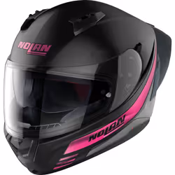 Nolan N60-6 Sport Outset Casco, nero-rosa, dimensione 2XS per uomo