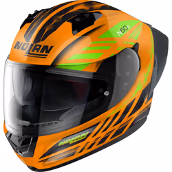 Nolan N60-6 Sport Hotfoot Casco, nero-arancione, dimensione S per uomo