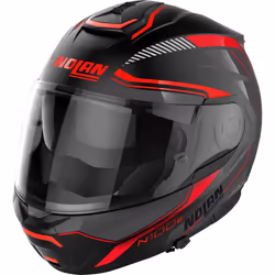 Nolan N100-6 Surveyor N-Com Casco, nero-rosso, dimensione XS per uomo