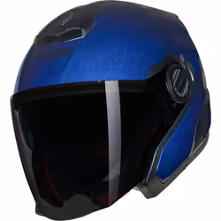 Nolan N40-5 06 Classico Nobile N-Com Casco Jet, blu, dimensione S per uomo