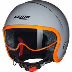 Nolan N21 06 Ocio Casco Jet, grigio-arancione, dimensione XS per uomo