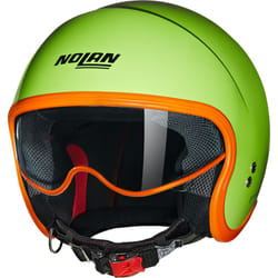 Nolan N21 06 Ocio Casco Jet, verde-arancione, dimensione XL per uomo