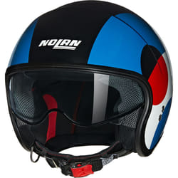 Nolan N21 06 Bicromo Casco Jet, nero-rosso-blu, dimensione S per uomo