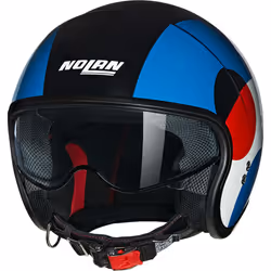 Nolan N21 06 Bicromo Casco Jet, nero-rosso-blu, dimensione L per uomo