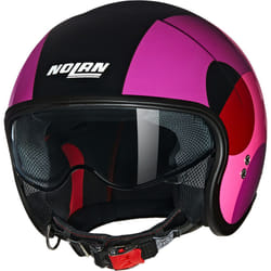 Nolan N21 06 Bicromo Casco Jet, nero-rosso-porpora, dimensione L per uomo