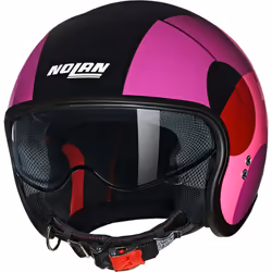 Nolan N21 06 Bicromo Casco Jet, nero-rosso-porpora, dimensione XL per uomo