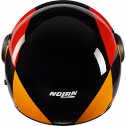 Nolan N21 Visor 06 Bicromo Casco Jet, nero-rosso-arancione, dimensione S per uomo