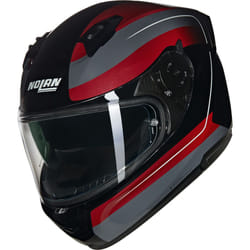 Nolan N60-6 Ermetico Casco, nero-grigio-rosso, dimensione M per uomo