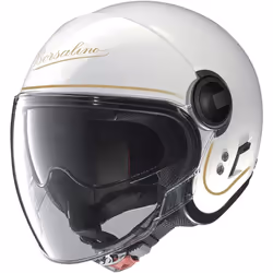 Nolan N21 Visor 06 Borsalino Casco Jet, bianco-oro, dimensione S per uomo