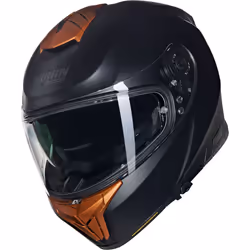 Nolan N80-8 Classico Nobile N-Com Casco, nero-marrone-beige, dimensione XL per uomo