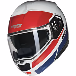 Nolan N90-3 06 Roboto N-Com Casco, bianco-rosso-blu, dimensione L per uomo