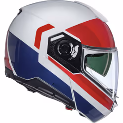 Nolan N90-3 06 Roboto N-Com Casco, bianco-rosso-blu, dimensione L per uomo