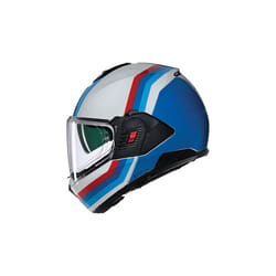 Nolan N120-1 Lineo N-Com Casco, bianco-rosso-blu, dimensione S per uomo