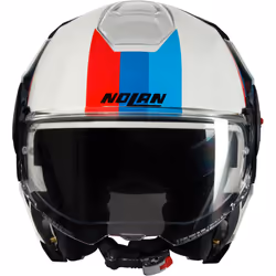 Nolan N120-1 Lineo N-Com Casco, bianco-rosso-blu, dimensione XL per uomo