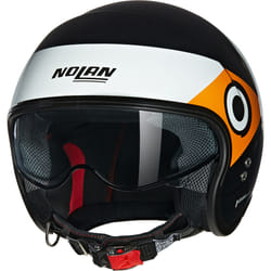 Nolan N21 06 Onirico Casco Jet, nero-bianco-arancione, dimensione S per uomo