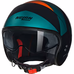 Nolan N21 06 Tangente Casco Jet, nero-verde-arancione, dimensione L per uomo
