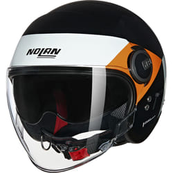 Nolan N21 Visor 06 Onirico Casco Jet, nero-bianco-arancione, dimensione M per uomo