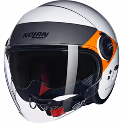 Nolan N21 Visor 06 Onirico Casco Jet, nero-bianco-arancione, dimensione XS per uomo
