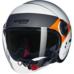 Nolan N21 Visor 06 Onirico Casco Jet, nero-bianco-arancione, dimensione XS per uomo