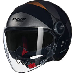 Nolan N21 Visor 06 Tangente Casco Jet, nero-grigio-marrone, dimensione L per uomo