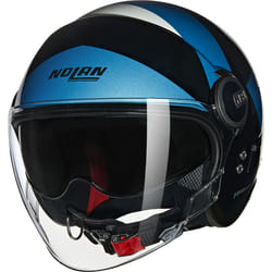 Nolan N21 Visor 06 Tangente Casco Jet, nero-blu-argento, dimensione L per uomo