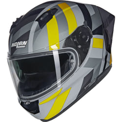 Nolan N60-6 Sport Dinamico Casco, nero-grigio-giallo, dimensione M per uomo