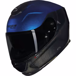 Nolan X-903 Ultra Carbon Verniciatura Speciale N-Com Casco, nero-blu, dimensione L per uomo